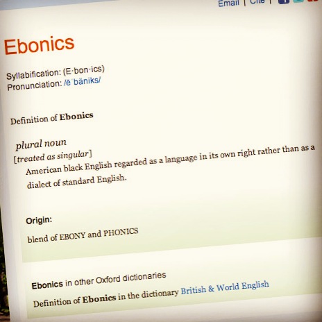 Literature review ebonics