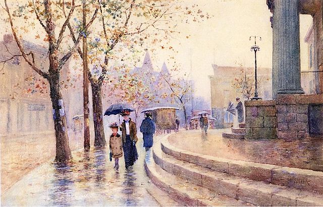 Walking in the Rain by Paul Sawyer, c. 1910