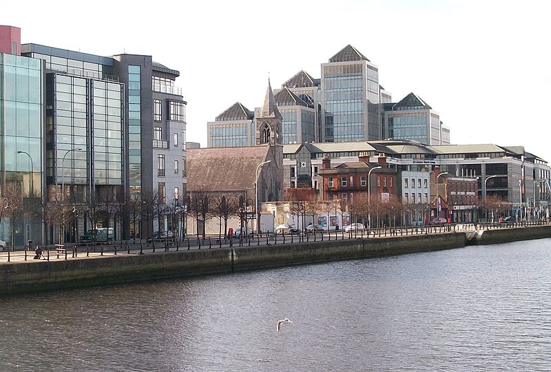  Awaiting an upturn in the Irish economy. This section of City Quay between Moss Street and Prince's Street, surrounded by steel and glass buildings of the Celtic Tiger Era, has been saved from demolition by the severe downturn in the Irish economy. Photo by Eric Jones of geograph.co.uk