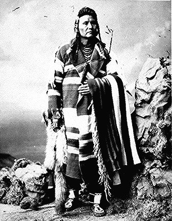 Joseph (Hinmaton-Yalatkit), Nez Perce'chief; full- length, standing.