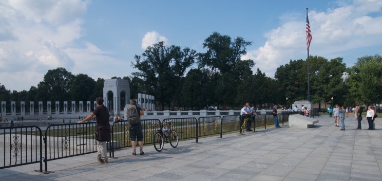 The National World War II Memorial closed during the United States federal government shutdown of 2013.