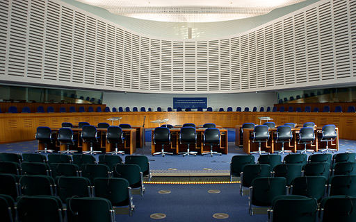 Strasbourg- European Court of Human Rights, picture by CherryX. Public domain via Wikipedia Commons.