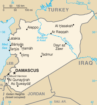 CIA map of Syria