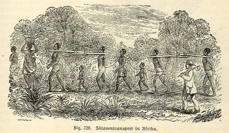 Picture of slaves being transported from Africa