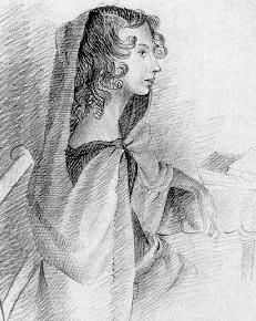 Anne Brontë - drawing in pencil by Charlotte Brontë, 1845