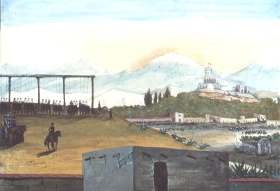 Image of the hanging of the San Patricios