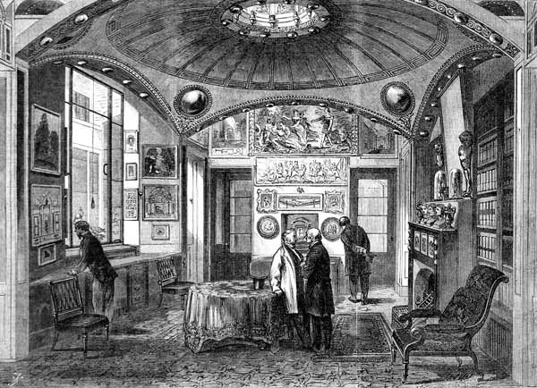 The breakfast parlour at Sir John Soane's Museum as pictured in the Illustrated London News in 1864