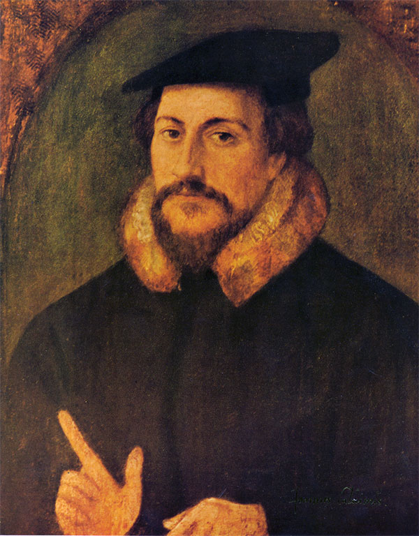 John Calvin by Hans Holbein the Younger. Public domain via Wikimedia Commons.