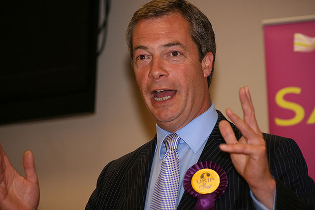 Nigel Farage. Photo by Euro Realist Newsletter. CC BY 2.0 via Euro Realist Newsletter Flickr.