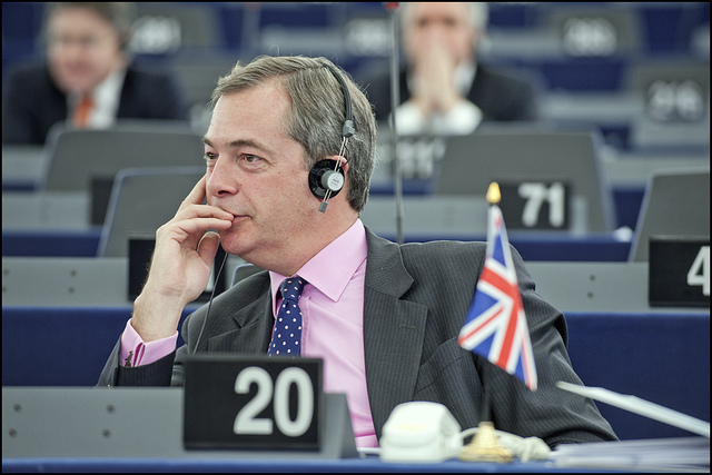 Nigel Farage, leader of the UK Independence Party. © European Union 2011 PE-EP/Pietro Naj-Oleari. CC BY-NC-ND 2.0 via European Parliament Flickr.