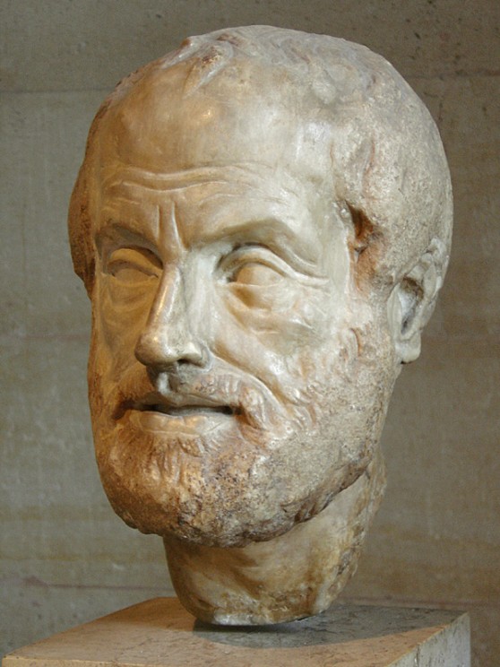 Sculpture of Aristotle at the Louvre Museum, Eric Gaba, CC-BY-SA-2.5 via Wikimedia Commons