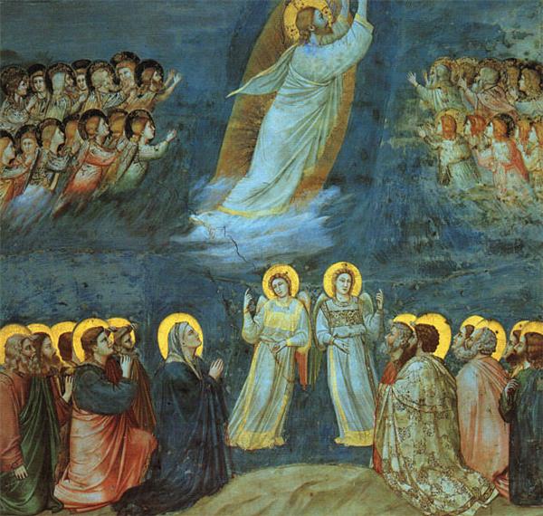 The Ascension by Giotto (c. 1305). Public domain via WikiArt. 