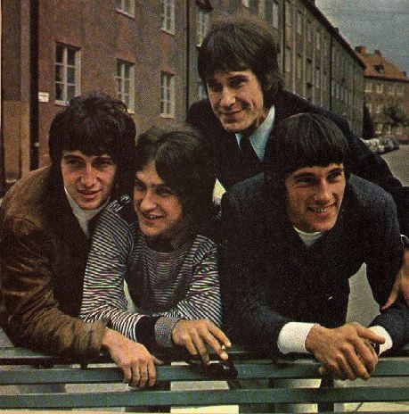 A promotional photo of British rock group The Kinks, taken in Stockholm, Sweden, ca. 2 September 1965. Public domain via Wikimedia Commons. 