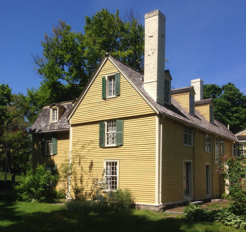 The house built for Reverend John and Sarah Hale in 1694, in Beverly, Massachusetts. Today it is operated as a museum by the Beverly Historical Society. Photo by Emerson W. Baker. 