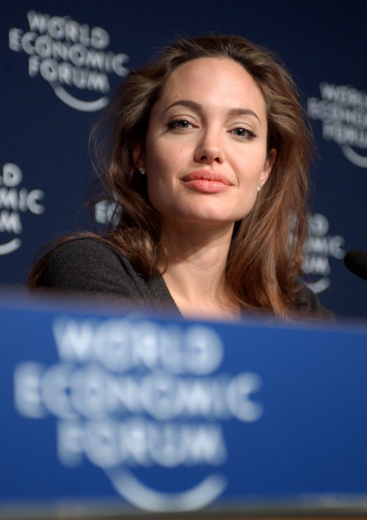 Image: Angelina Jolie at Davos, World Economic Forum 2005, by Remy Steinegger. CC-BY-SA-2.0 via Wikimedia Commons.