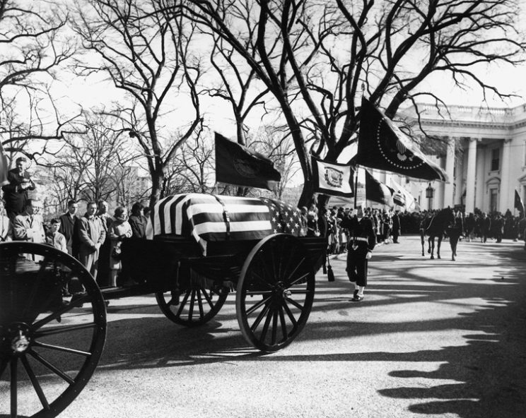 John F. Kennedy funeral procession on 25 November, 1963.
