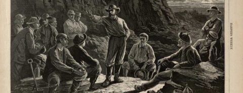 The Strike in the Coal Mines - Meeting of Molly Maguire Men