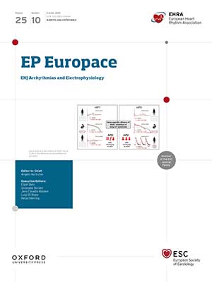 EP Europace: EHJ Arrhythmias and Electrophysiology journal cover