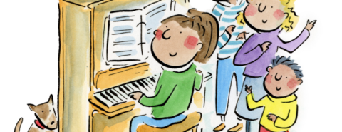 Illustration from Piano Time cover by Rosie Brooks
