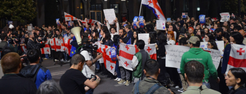 Protest in Tbilisi on 21 April 2024