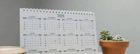 2025 Desk Calendar with Coffee and Succulents